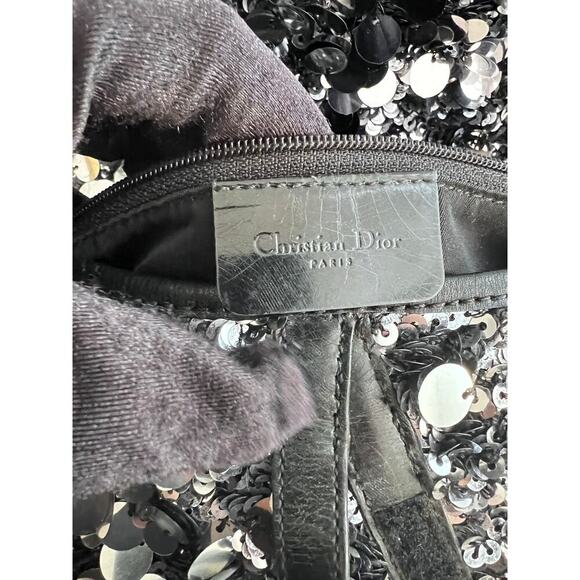 Dior silver sequin saddle bag - Picture 5 of 9